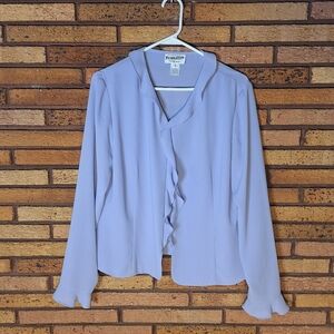 Pendleton Size 12 Lavender Long Sleeve Ruffle Blouse
